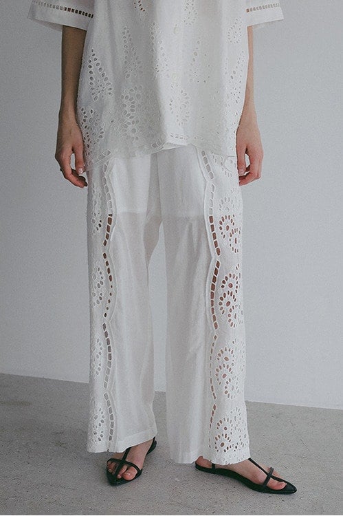 CUT WORK LACE PANTS