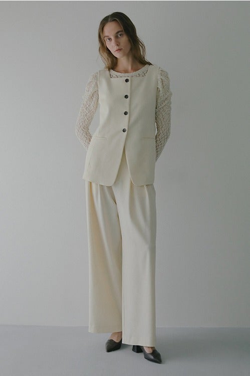 SQUARE NECK GILET SET UP