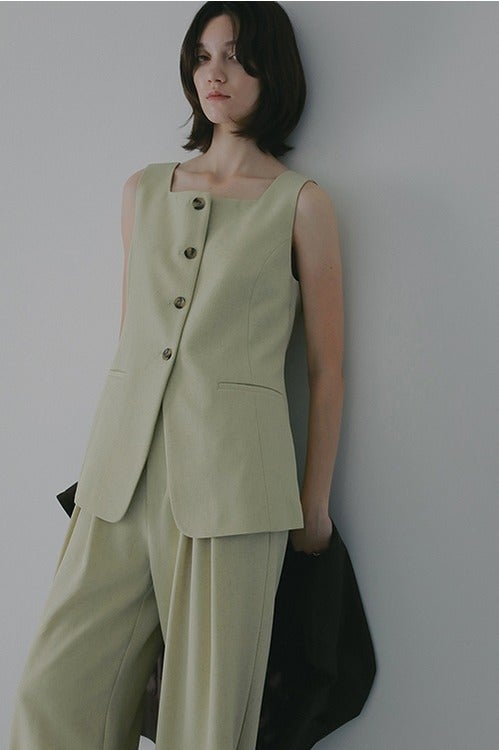 SQUARE NECK GILET SET UP