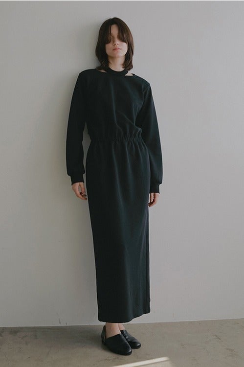 BACK CUT SWEAT DRESS