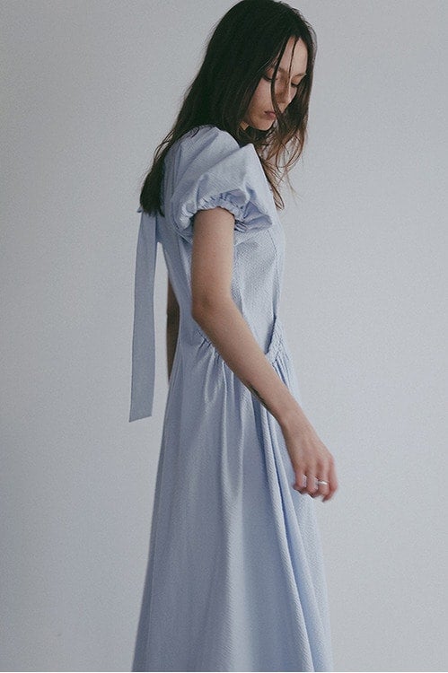 GATHER POCKET RIBBON ONE PIECE