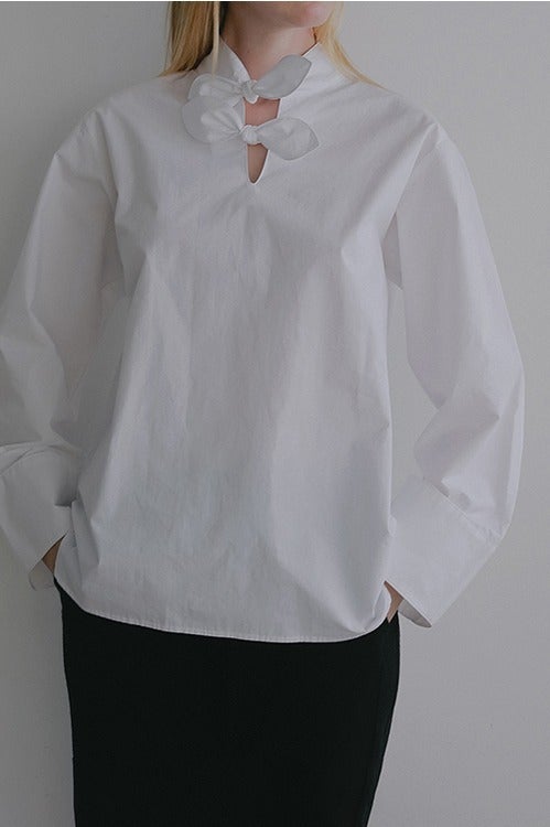 DOUBLE BOW DESIGN SHIRT