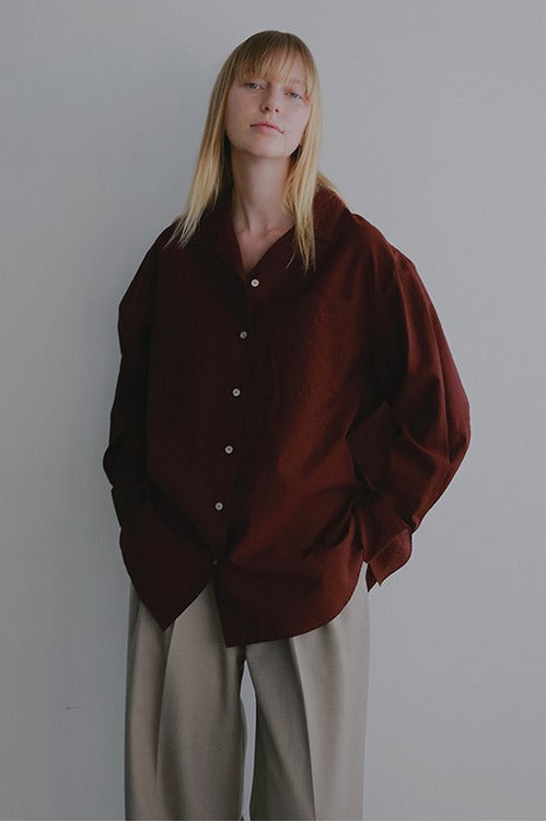 BACK LAYERED SHEER SHIRT