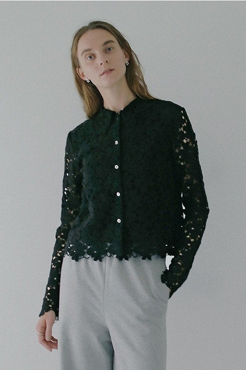COTTON LACE SHORT SHIRT