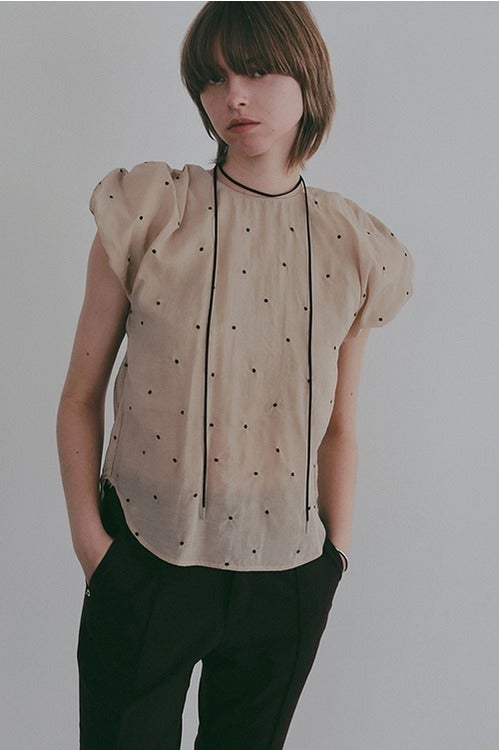 DOT EMBROIDERY BLOUSE