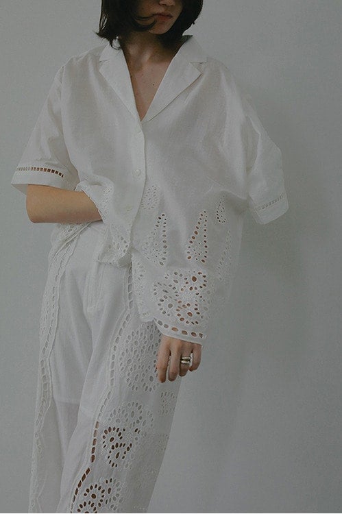 CUT WORK LACE SHIRT