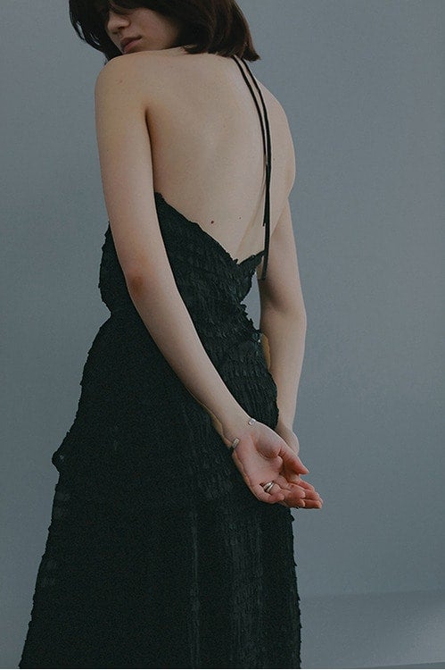 SHIRRING HALTER NECK TOPS