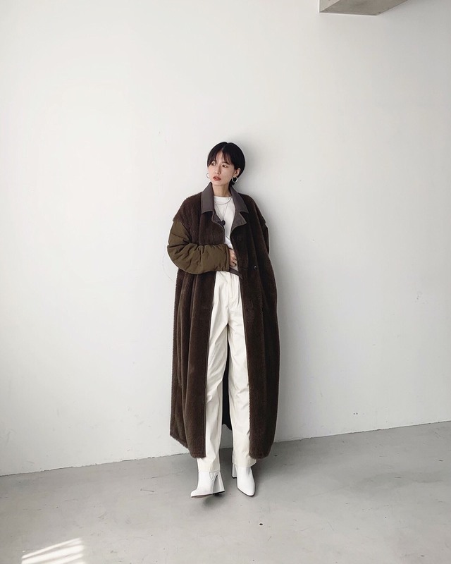 REVERSIBLE MILITARY LONG COAT クラネ CLANE色カーキ