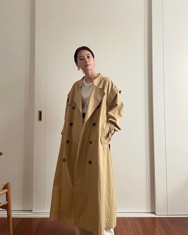 CLANE2WAY SQUARE SLEEVE TRENCH COAT