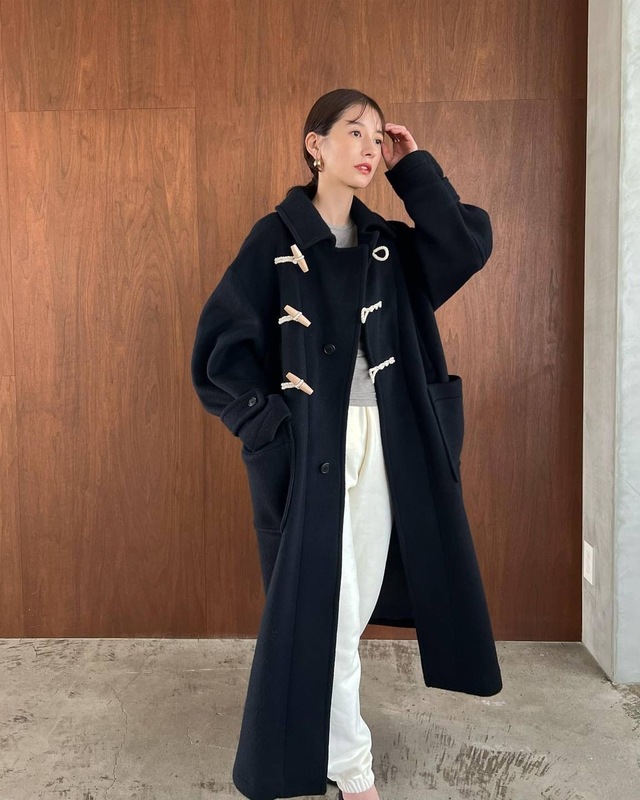 ———————————CLANE OVER MAXI DUFFLE COAT ネイビー サイズ1