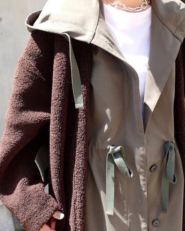 展示会でもオーダー殺到！18FW一押しコートをご紹介！CLANEらしい魅力たっぷりの“MILITARY LAYER BOA COAT”｜CLANE  WEB｜CLANE OFFICIAL ONLINE STORE